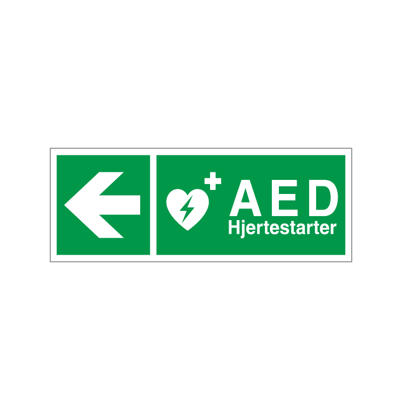 Hjertestarter / AED mod venstre