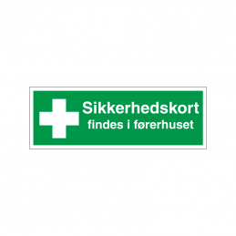 Sikkerhedskort findes i førerhuset