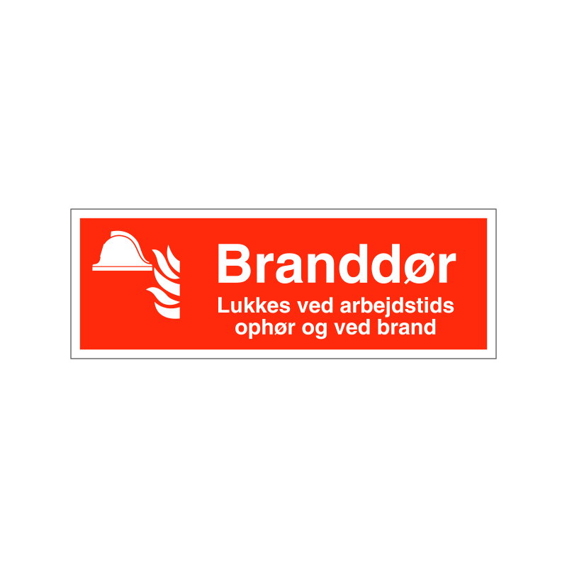 Branddør lukkes ved arbejdstids ophør og ved brand