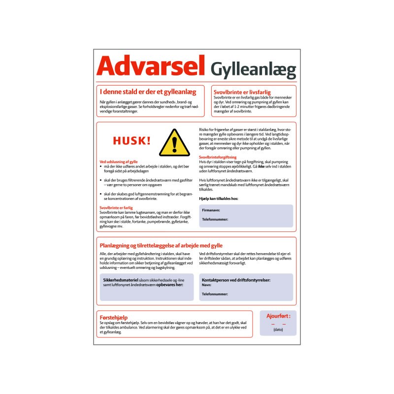 advarsel gylleanlæg