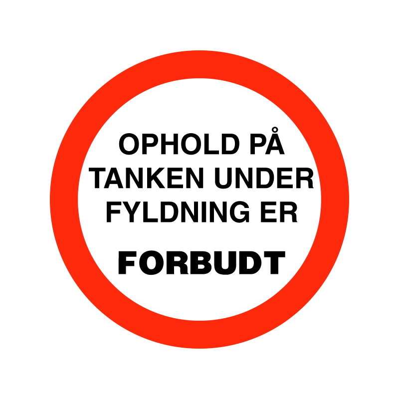 ophold på tank forbudt