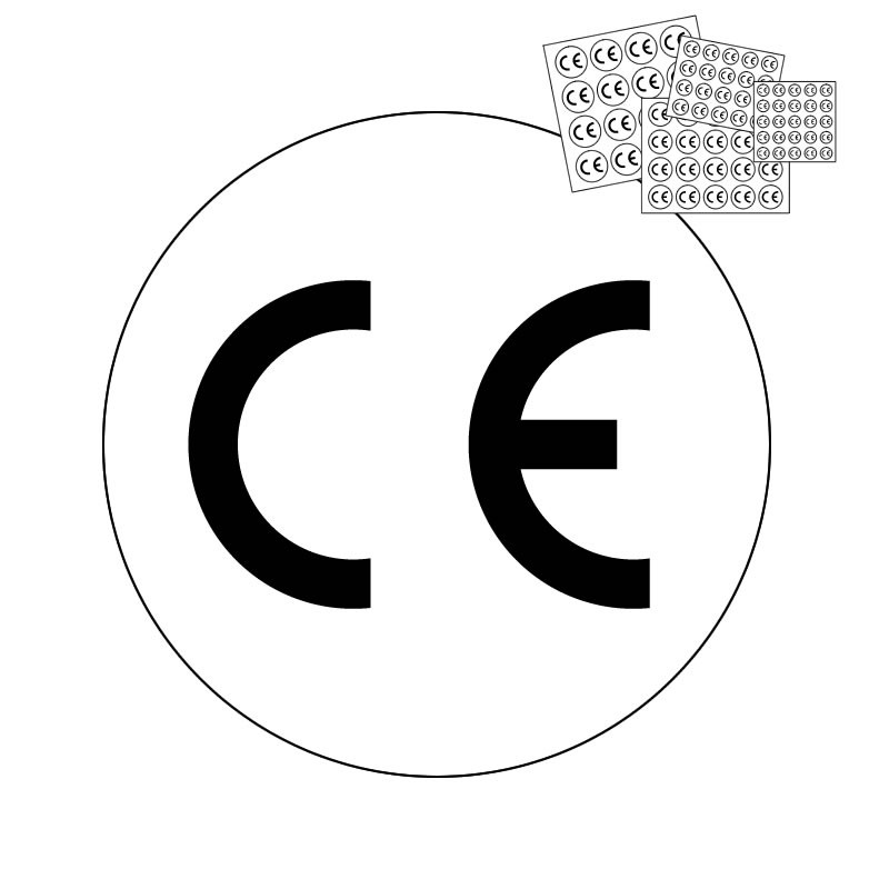CE mærkat - rundt