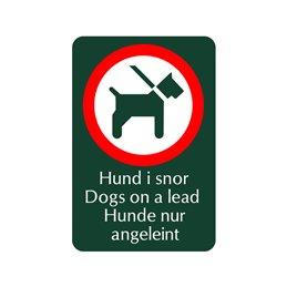 SN-A26 Hund i snor på tre sprog