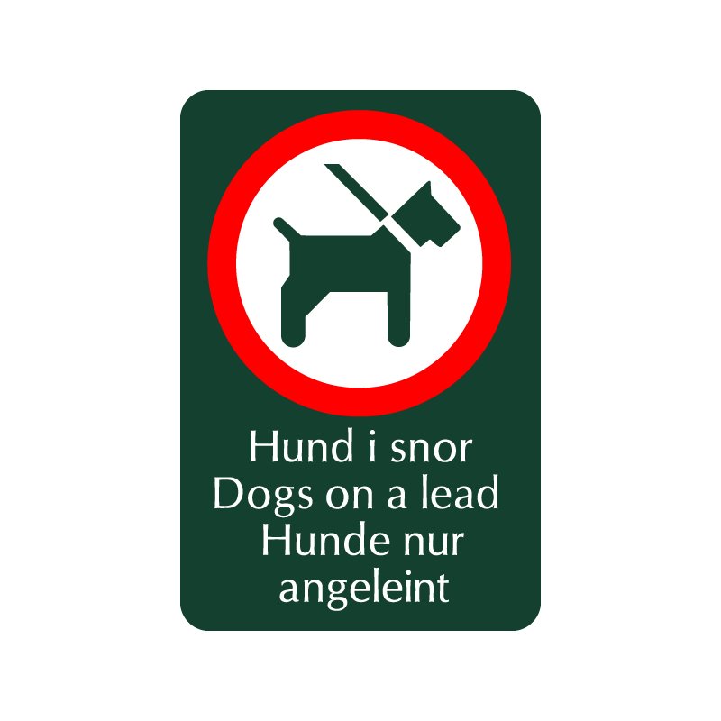 SN-A26 Hund i snor på tre sprog