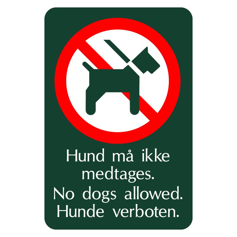 naturstyrelsen - hunde må ikke medtages