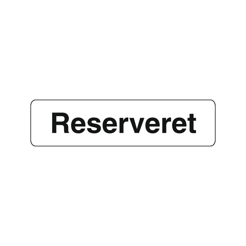 reserveret parkeringsplads