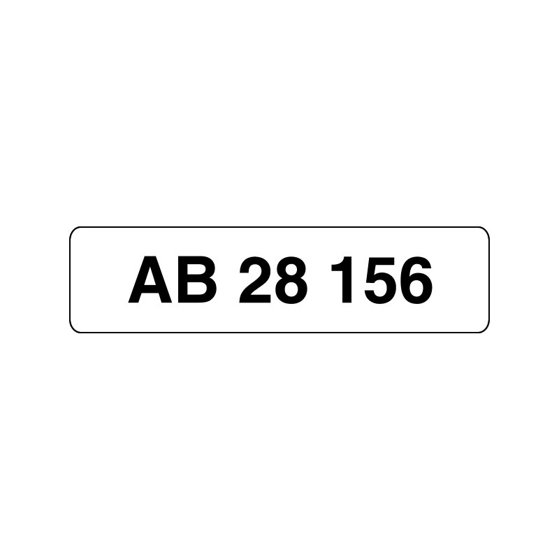 reserveret parkeringsplads med registreringsnummer