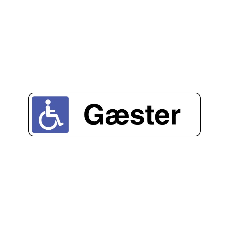 reserveret parkeringsplads til gæster med symbol