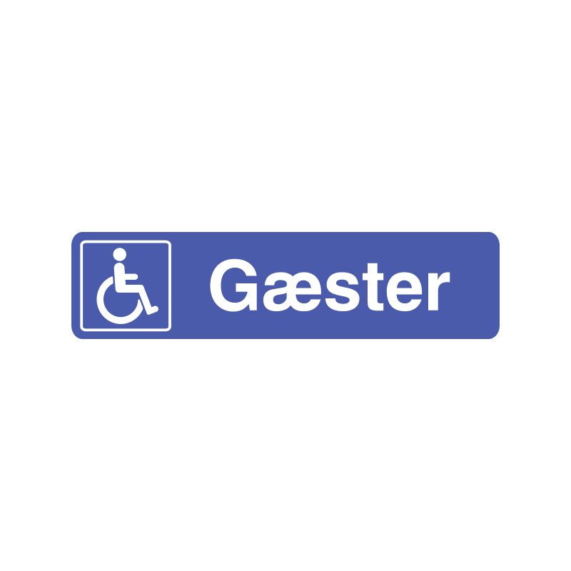 reserveret parkeringsplads til gæster med symbol