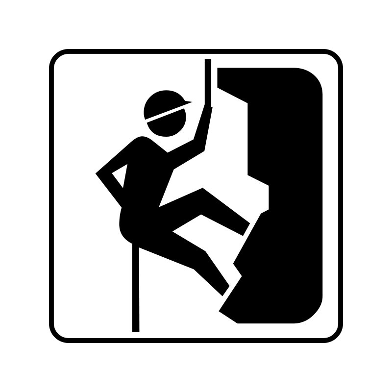 pictogram - rapelling