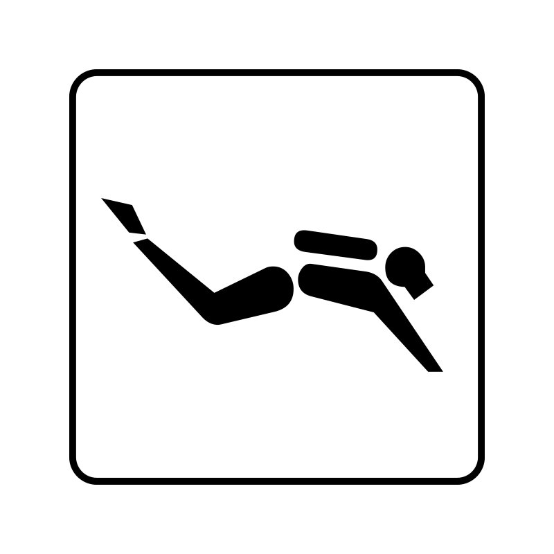 pictogram - dykning
