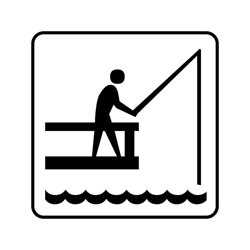pictogram - fiskeplads