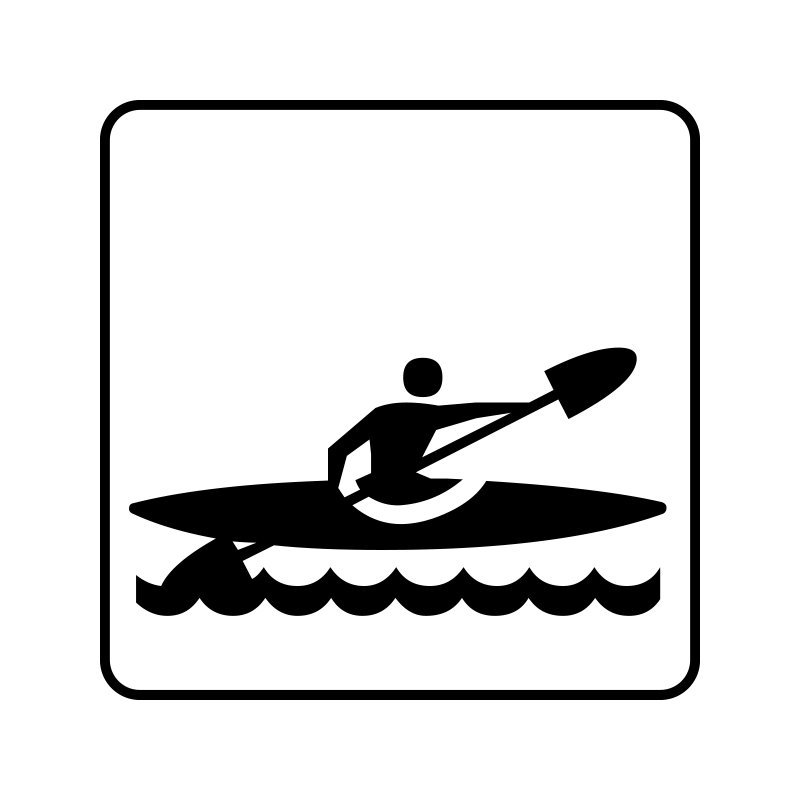 pictogram - kajak