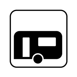 pictogram - campingvogn