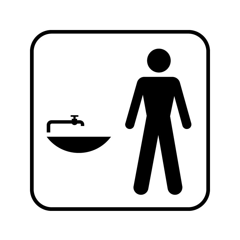 pictogram - vaskerum herrer