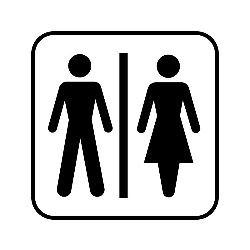pictogram - toilet herrer damer