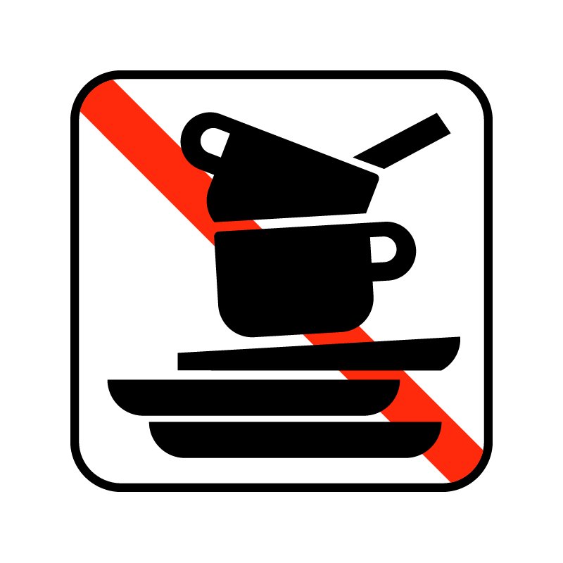 pictogram - ingen opvask