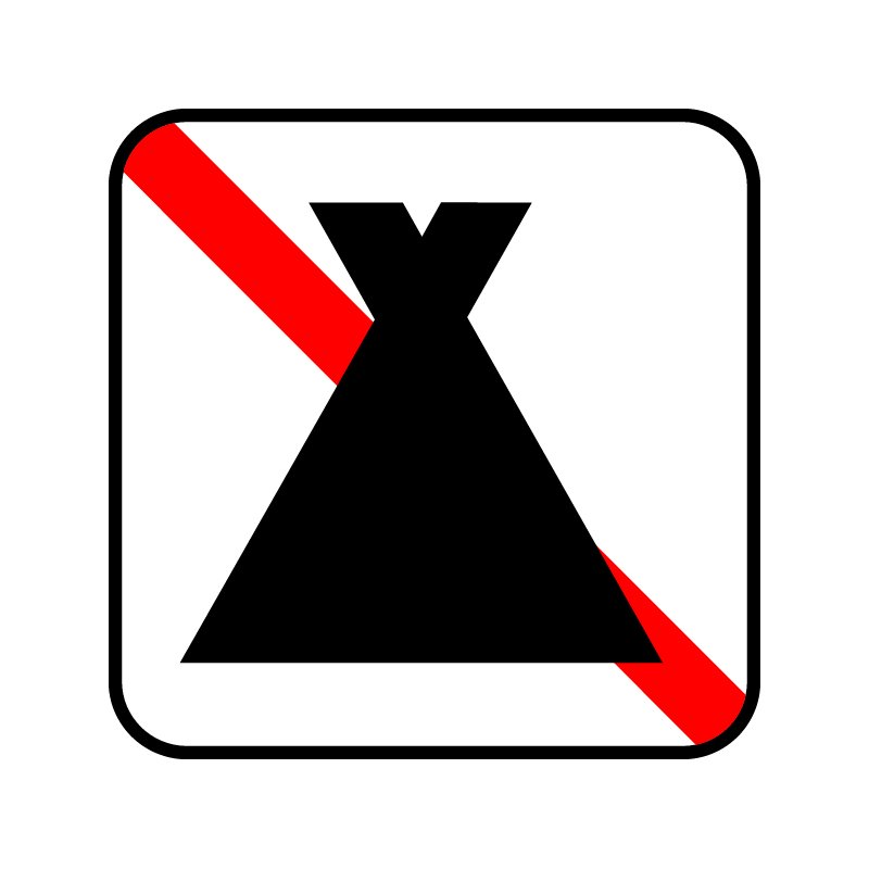 pictogram - ingen telte