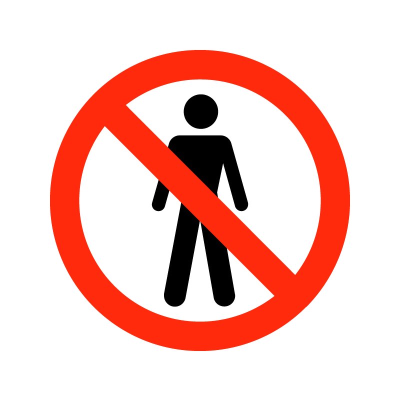 pictogram - adgang forbudt