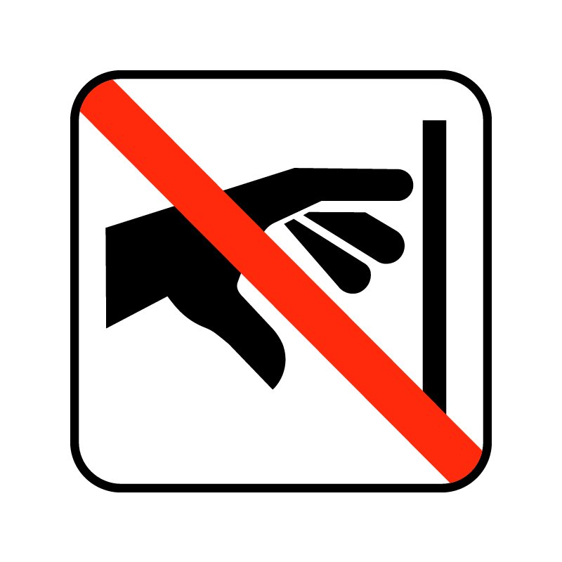 pictogram - berøring ikke tilladt