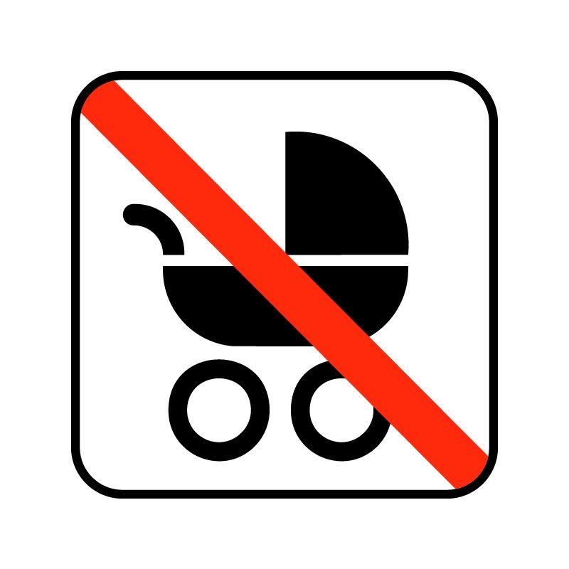 pictogram - barnevogn ikke tilladt