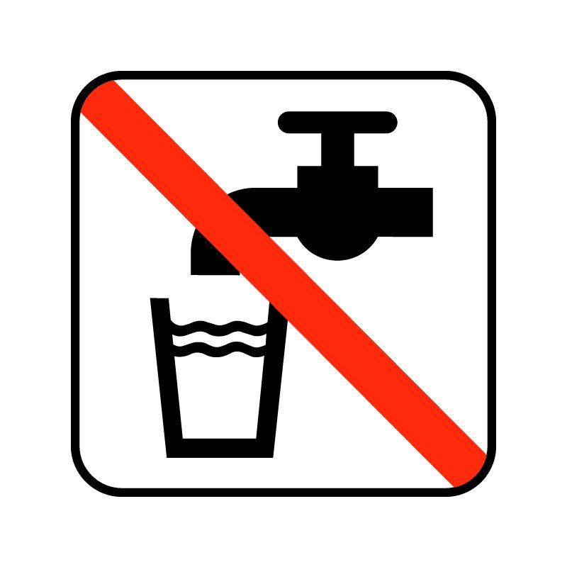 pictogram - ikke drikkevand