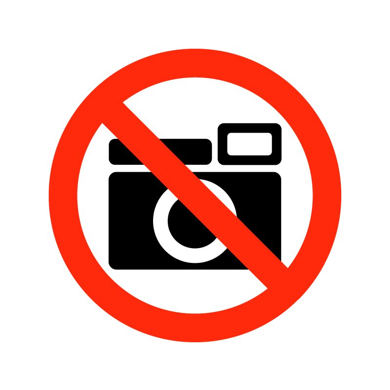 pictogram - fotografering forbudt