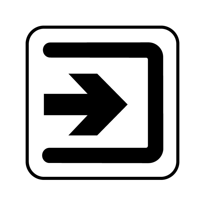 pictogram - henvisning til indgang