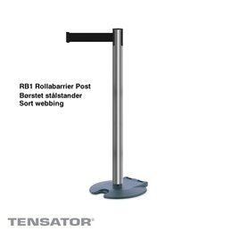 RB1 Rollabarrier Post - Børstet stål