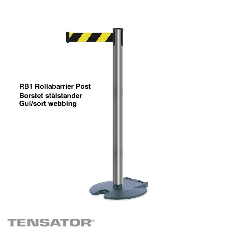 RB1 Rollabarrier Post - Børstet stål