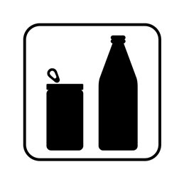 pictogram/piktogram - dåser og flasker