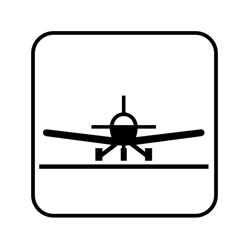 pictogram/piktogram - flyveplads