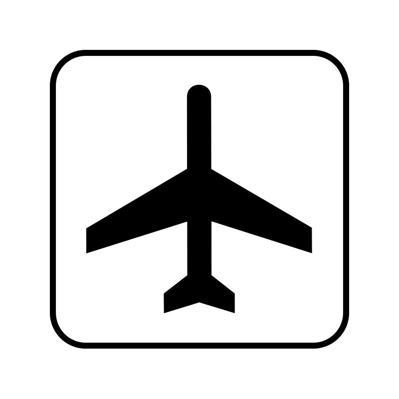 pictogram/piktogram - lufthavn
