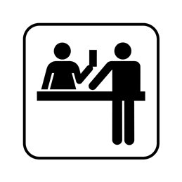 pictogram/piktogram - Paskontrol / check-in