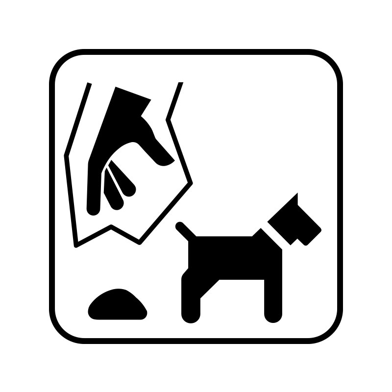 pictogram / piktogram - Fjern efterladenskaber