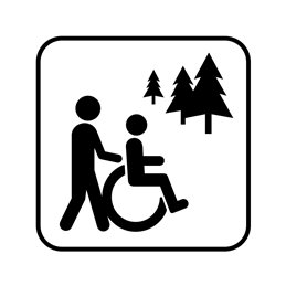 pictogram / piktogram - handicapvenlig natursti