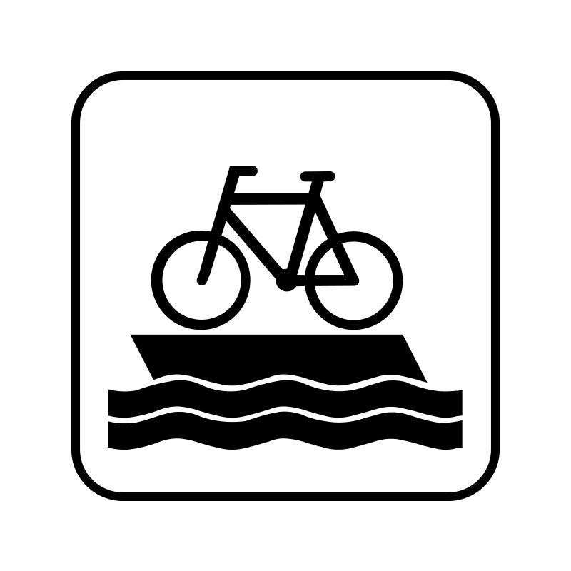 pictogram / piktogram - Cykelfærge