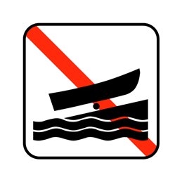 pictogram / piktogram - Optagning af både forbudt