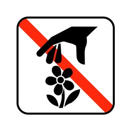 pictogram / piktogram - Blomsterpluk forbudt