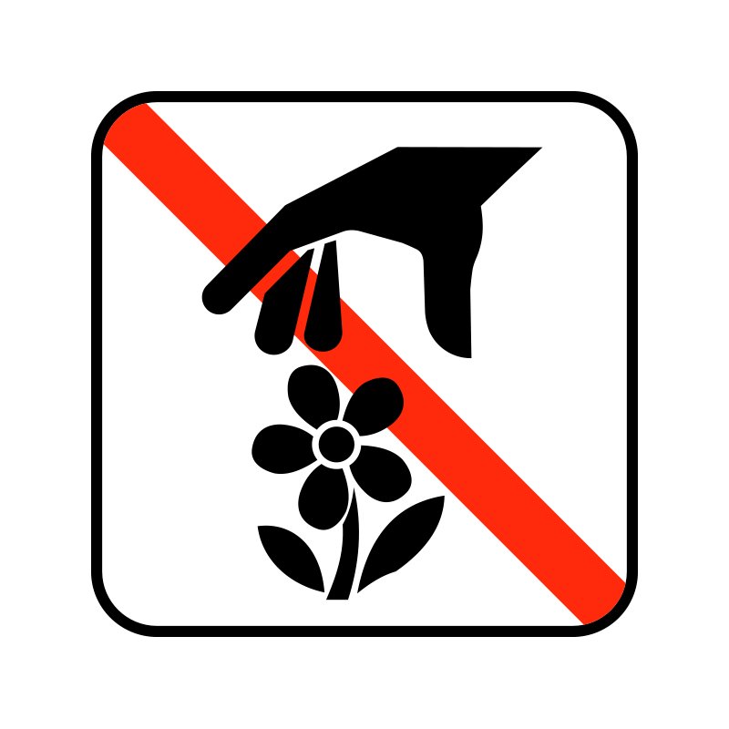 pictogram / piktogram - Blomsterpluk forbudt