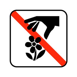 pictogram / piktogram - Blomsterpluk forbudt