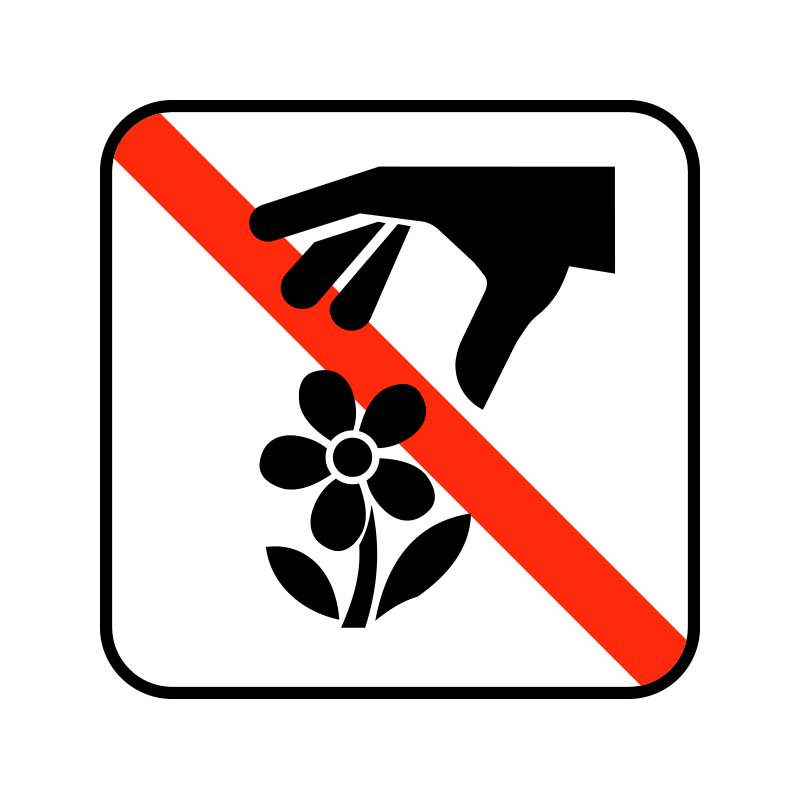 pictogram / piktogram - Blomsterpluk forbudt