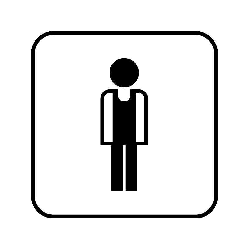 pictogram / piktogram - Toilet Drenge