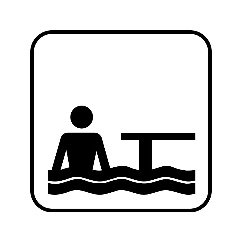 pictogram / piktogram - Badebro