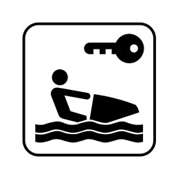 pictogram / piktogram - Vandscooter udlejning