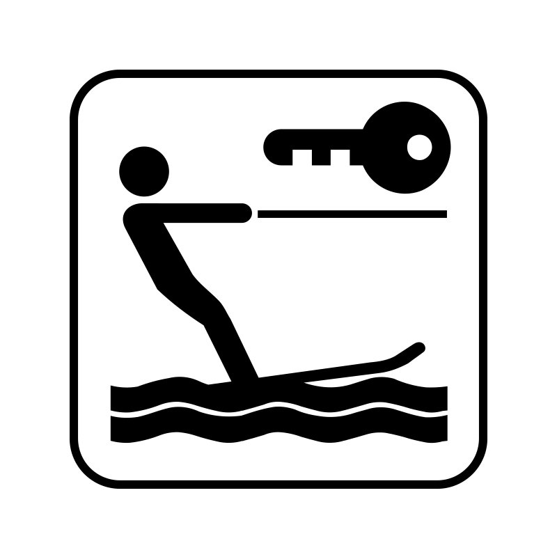 pictogram / piktogram - Vandski udlejning