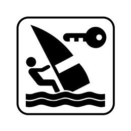 pictogram / piktogram - Windsurfing udlejning