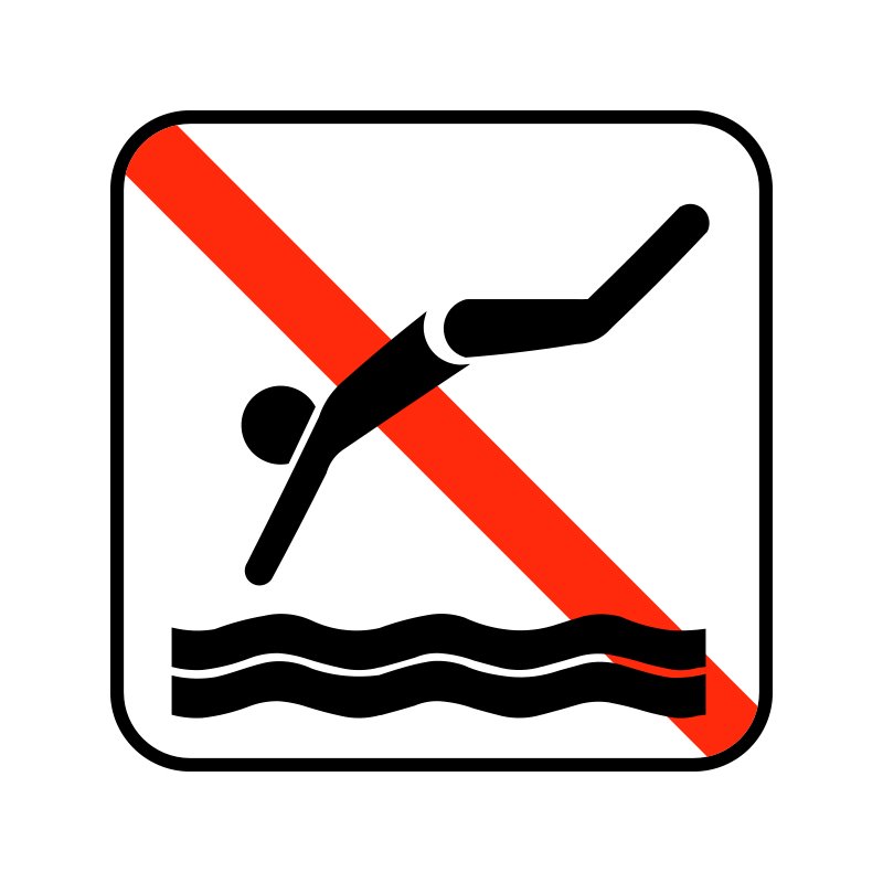 pictogram / piktogram - Udspring forbudt