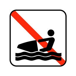 pictogram / piktogram - Vandscooter forbudt