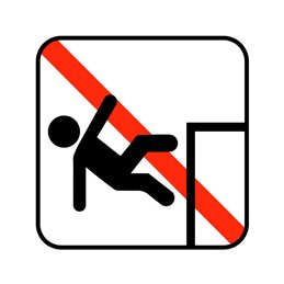 pictogram / piktogram - Skub ikke hinanden i vandet